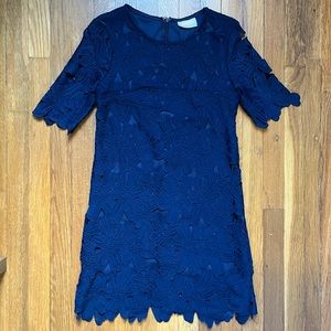 Navy Flower Dress